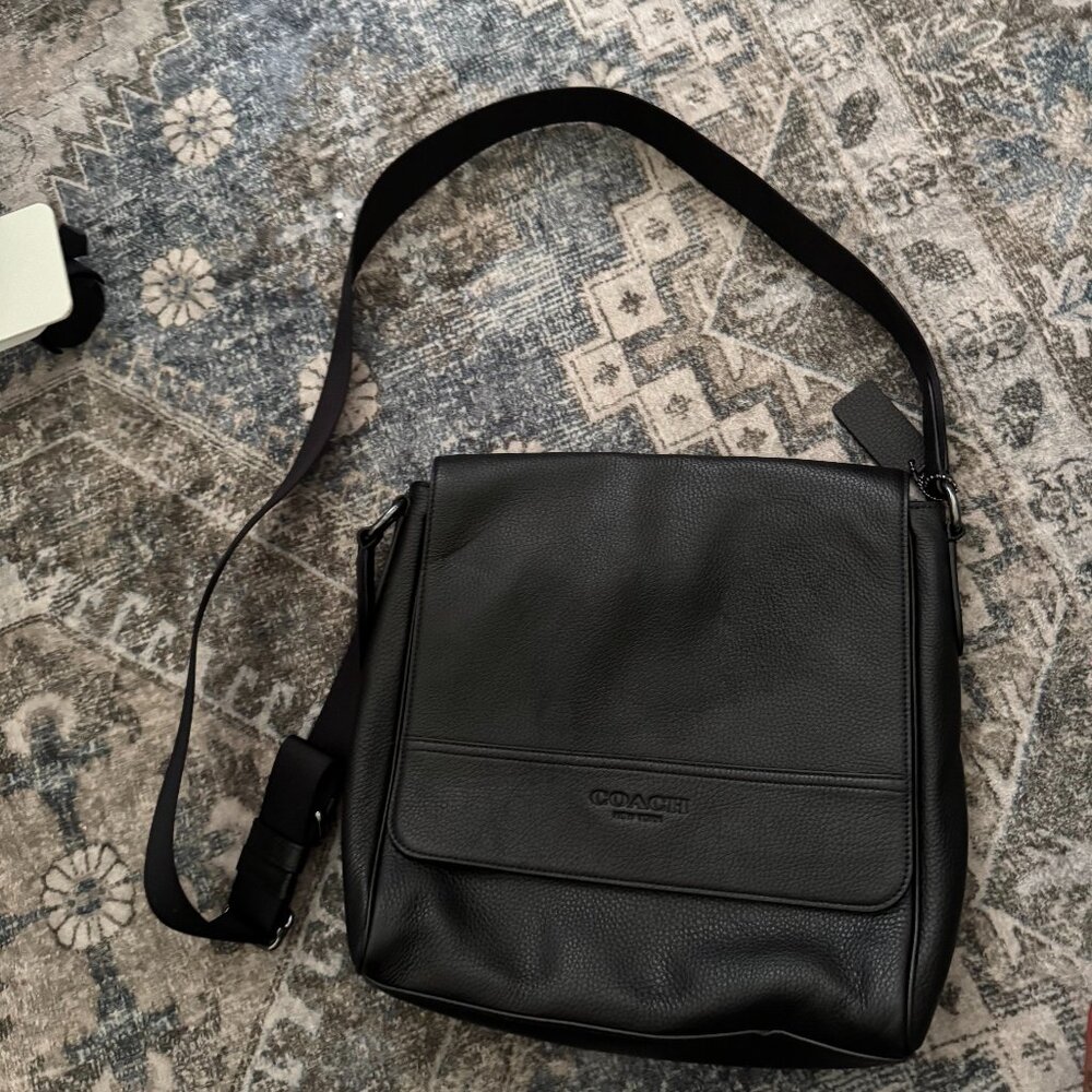 Coach Houston Map Bag In Signature Leather